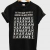 Harambe crossword t-shirt
