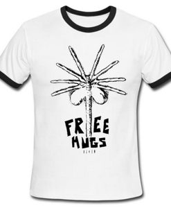 alien free hugs ringer tshirt