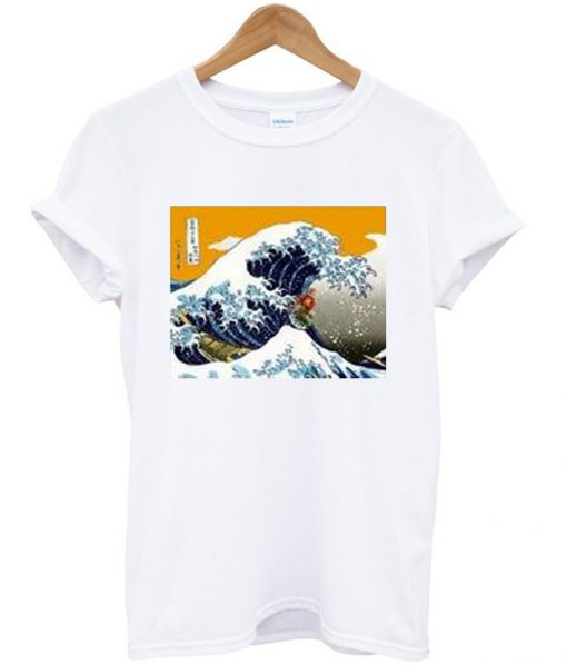 great wave off kanagawa parody t-shirt