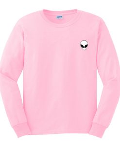 alien pink sweatshirt
