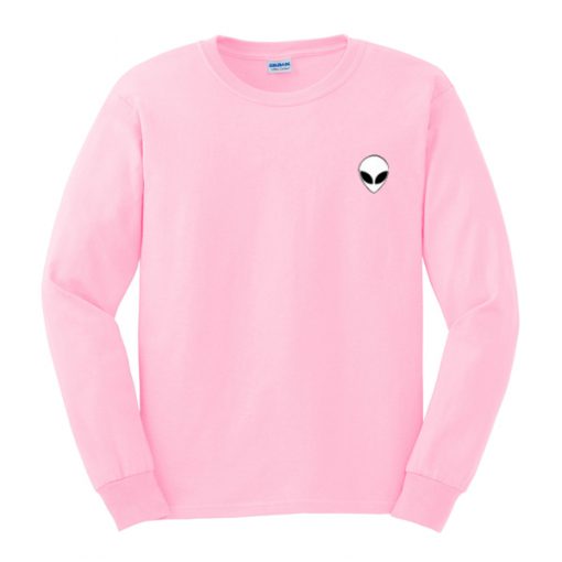 alien pink sweatshirt