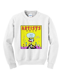 artists only squidward sweatshirt