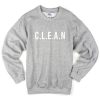 clean font sweatshirt