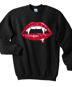 vampire fangs sweatshirt