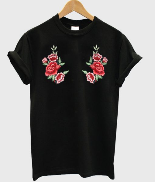 black floral tshirt