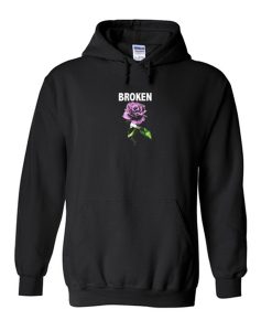 broken purple rose hoodie