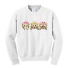 flower crown monkeys emoji sweatshirt