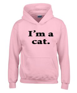 i'm a cat pink hoodie