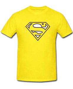 Yellow Superman Logo T shirt