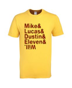 mike & lucas & dustin & eleven & will tshirt