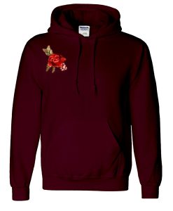 rose patch hoodie