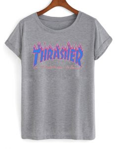 thrasher blue flame t-shirt