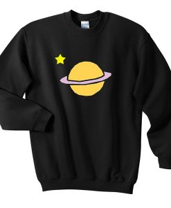 Saturnus Planet With Star Sweatshirt