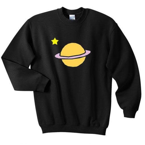Saturnus Planet With Star Sweatshirt