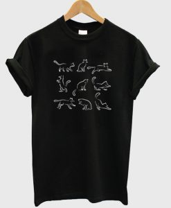 pattern sketch of cats t-shirt