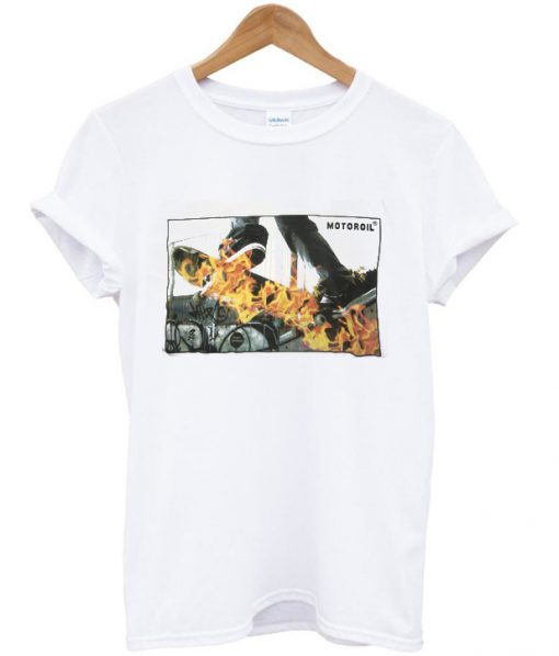 motor oil flame t-shirt