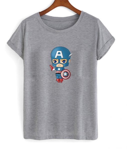 chibi captain america t-shirt