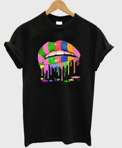 lips rainbow t-shirt