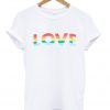 love rainbow font t-shirt