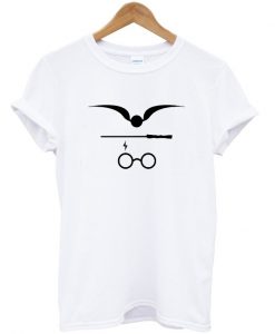 owl wand and glasses harry potter t-shirt