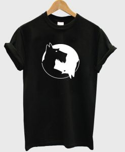 yin yang dog t-shirt