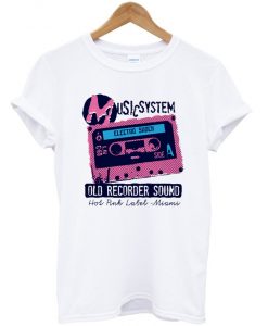 music system old recorder sound t-shirt
