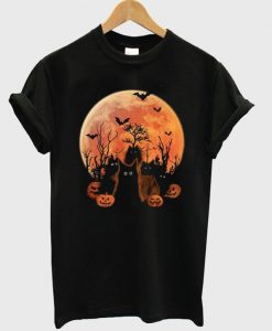 moon and black cat t-shirt