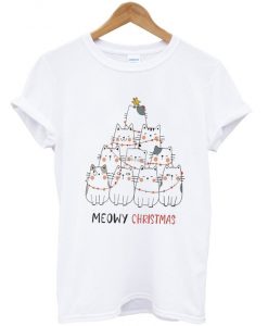 meowy christmas t-shirt