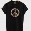 peace sign flower t-shirt