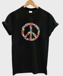 peace sign flower t-shirt