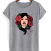 selena red rose t-shirt
