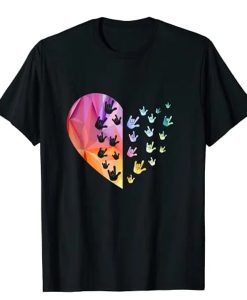 Sign Language Heart – ASL Gift Deaf Gift ASL Teacher Gift T-Shirt