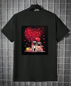 Official Couple Purge Costume Valentine's Day Tree Cute Hearts T shirt SD